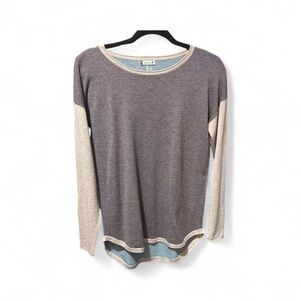 Gray Cuffed Crew Neck and Scoop Neck Long Sleeve Top by Smartwool